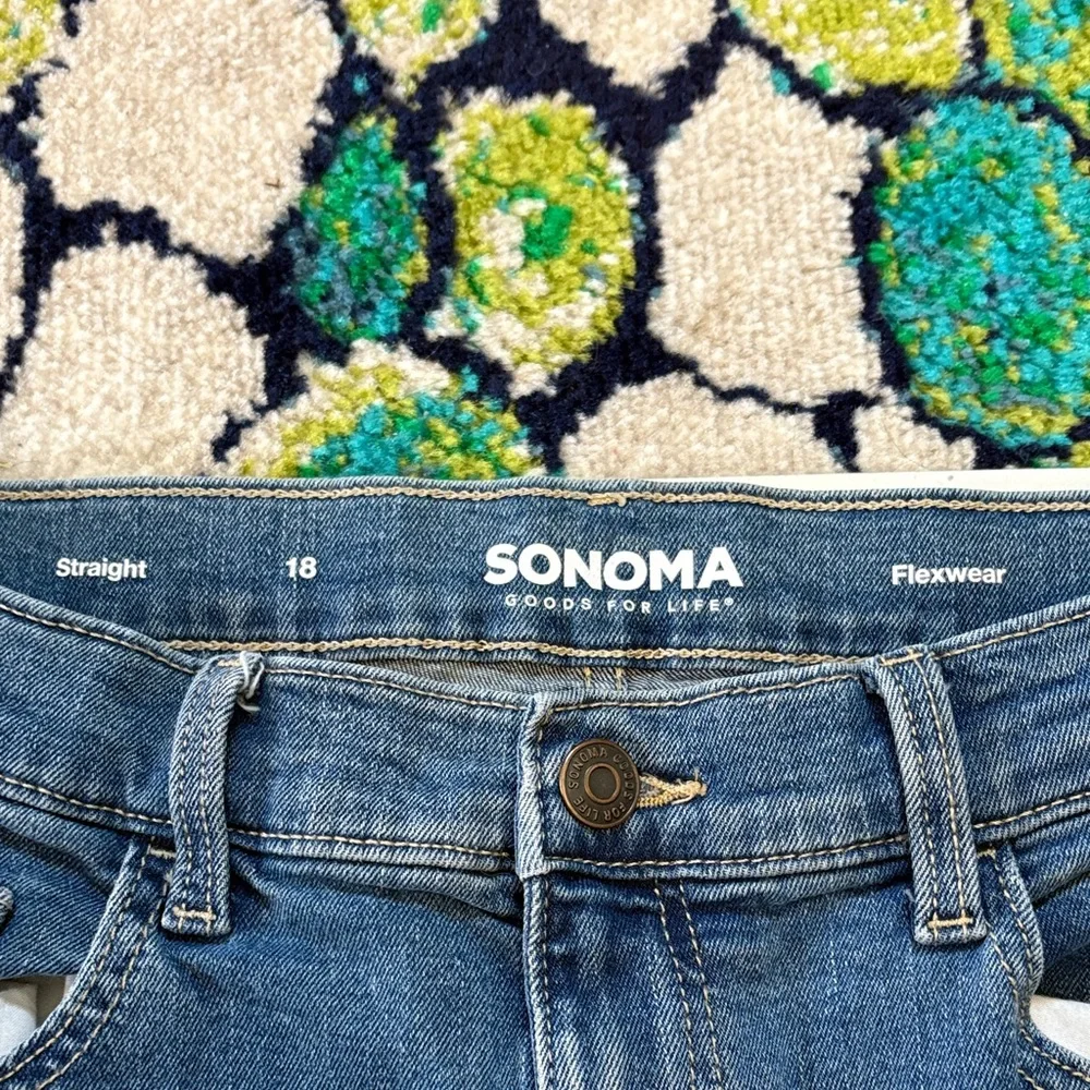 SONOMA Boys Size 18 Blue Denim Jeans - Classic Straight Leg